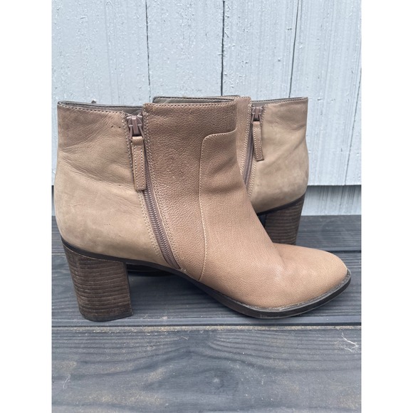 Naturalizer Women's Taupe Ankle Boots Buckle‎ Detail Heel Booties Shoes SZ 11 - Picture 7 of 12